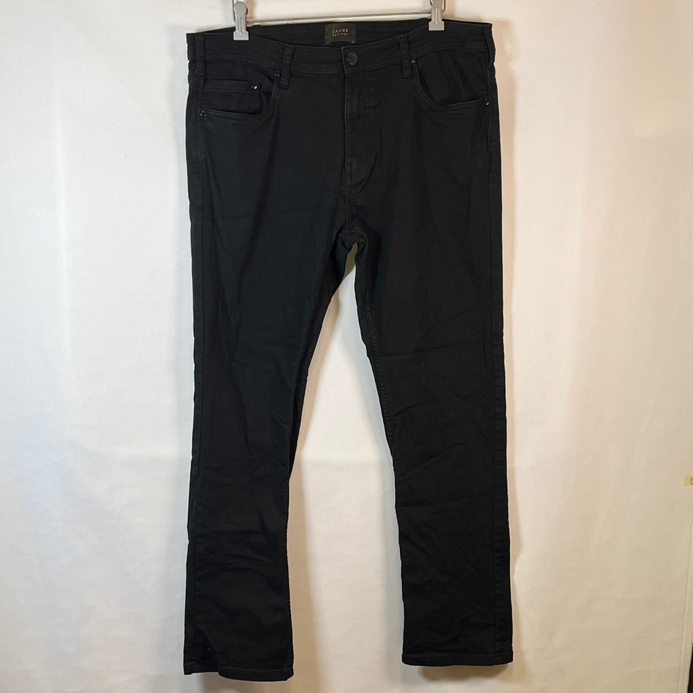 JACHS New York Jeans Men’s Black Five-Pocket Straight Leg Cotton Blend 38 x 32